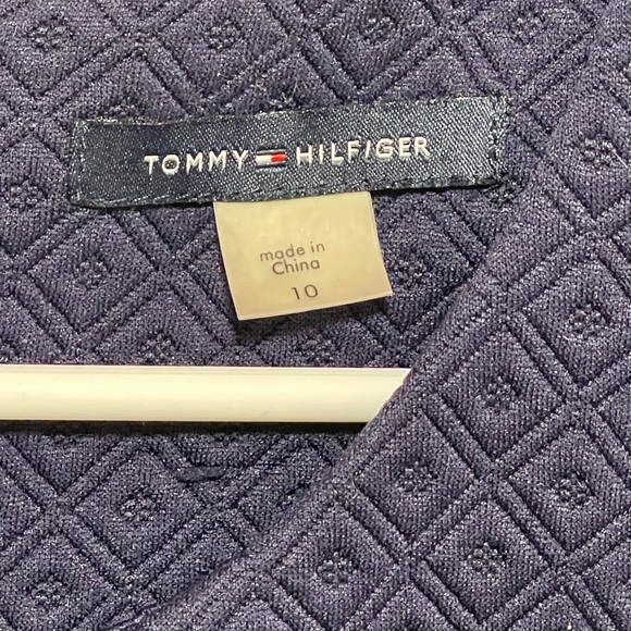 Tommy Hilfiger Navy Textured Mini Dress - Picture 2 of 3